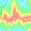 Bayan-Har-Gebirge topographic map, relief, elevation