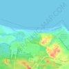 Pecém topographic map, relief, elevation