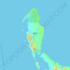 Buka Island topographic map, elevation, relief