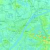 Wuhan topographic map, elevation, relief