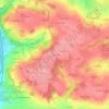 La Richardière topographic map, relief, elevation