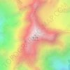 玉龙雪山 topographic map, relief, elevation