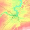 Medicine Hat topographic map, relief map, elevations map