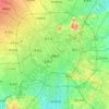 Chengdu topographic map, relief map, elevations map