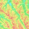 Eauze topographic map, relief, elevation