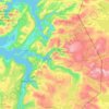 Nordland topographic map, elevation, relief