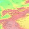 Киргизия topographic map, elevation, relief