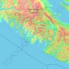 Alberni-Clayoquot Regional District topographic map, elevation, relief