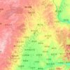 嫩江 topographic map, relief, elevation