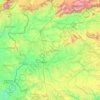 Extremadura topographic map, elevation, relief