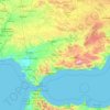 Andalucía topographic map, relief map, elevations map