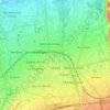 Tarbes topographic map, relief, elevation