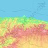 Asturias topographic map, elevation, relief
