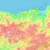Al Hoceima Province topographic map, elevation, relief