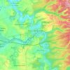 Sainte-Menehould topographic map, relief, elevation
