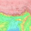Brahmaputra topographic map, relief, elevation