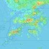 新界 New Territories topographic map, elevation, relief