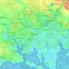 Vannes topographic map, relief, elevation