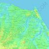 Fortaleza topographic map, relief, elevation
