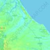Aquiraz topographic map, relief, elevation