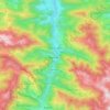Sarrancolin topographic map, relief, elevation