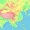 Chine topographic map, elevation, relief