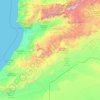 Souss-Massa topographic map, elevation, relief