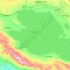 Qinghai-See topographic map, relief, elevation