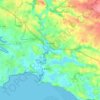 Muzillac topographic map, relief, elevation