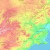 Río Segura topographic map, relief map, elevations map