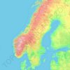 Sweden topographic map, elevation, relief