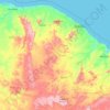 Ceará topographic map, relief, elevation