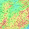Jiangxi topographic map, relief, elevation