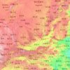 Shaanxi topographic map, elevation, relief