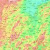 Hunan topographic map, elevation, relief
