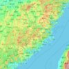 Fujian topographic map, elevation, relief