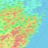 Zhejiang topographic map, elevation, relief