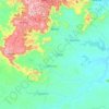 Baturité topographic map, relief, elevation