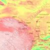 Gansu topographic map, elevation, relief