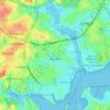 Lorient topographic map, relief, elevation