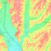 Fremont County topographic map, elevation, relief