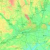 Nanning topographic map, elevation, relief