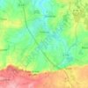 Tinténiac topographic map, relief, elevation