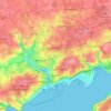 Brest topographic map, relief, elevation