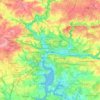 Quimper topographic map, relief, elevation