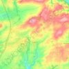 Edern topographic map, relief, elevation