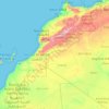 Morocco topographic map, elevation, relief