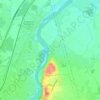 Saubens topographic map, relief, elevation