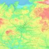Ille-et-Vilaine topographic map, relief, elevation