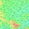 淮河 topographic map, relief, elevation